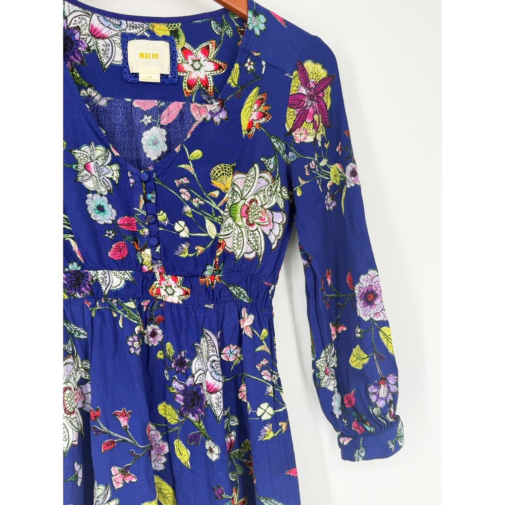 Anthropologie Maeve Womens Dress XS Maplewood Midi Boho Modern Romantic Festival - Picture 3 of 11
